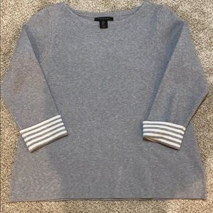 Tahari Sweater, Med, Grey
